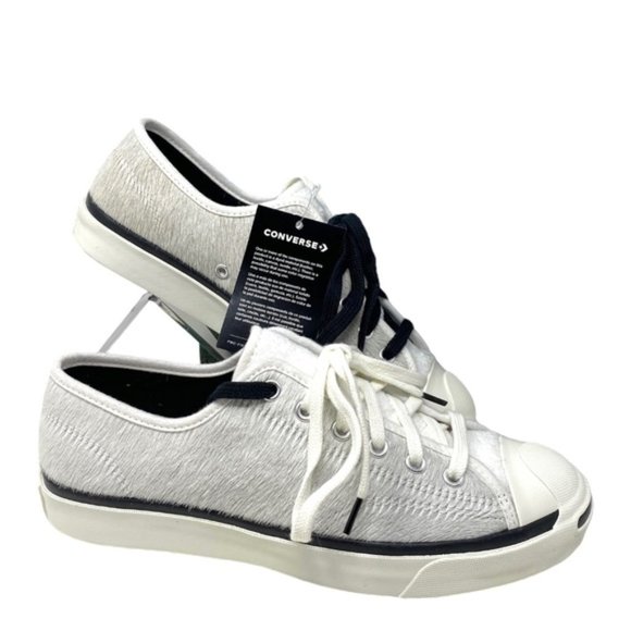 Converse x CLOT Jack Purcell OX Low Faux Fur White Men’s Size Sneakers A00322C - Picture 3 of 10